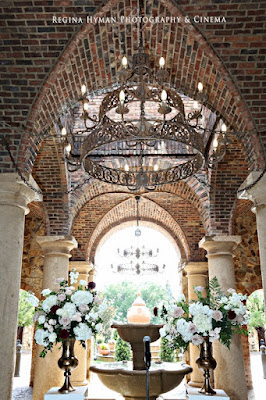 Bella collina atrium fountain with flowers