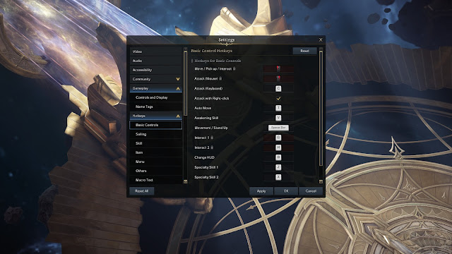 Lost Ark PC Keyboard Controls and Key Connections