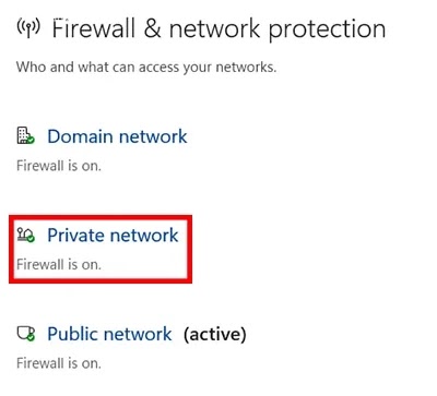 قم بإيقاف تشغيل جدار حماية Windows مؤقتًا لحل مشكلة خطأ ssl_connect 5 في IDM