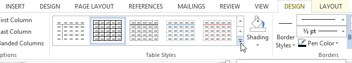 ऍम एस वर्ड 2013 में टेबल में सुधार कैसे करें [Correction of tables in MS Word 2013]