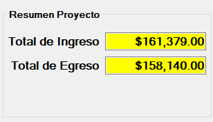 datos de egresos control de obra