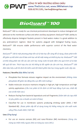 BioGuard 100 Chống vi sinh cho màng RO