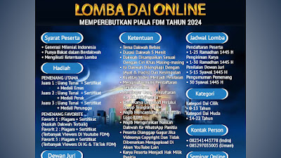 FDM Gelar Lomba Dai Online Se-Indonesia Tahun 2024  