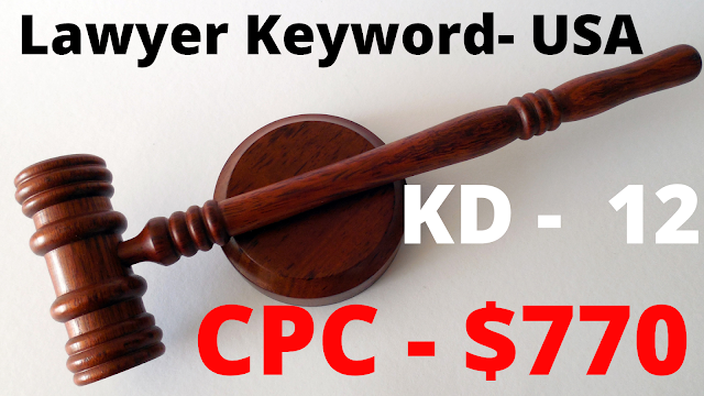 500+ Free Lawyer Keyword list with high CPC for USA 2021