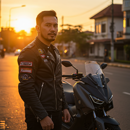 Jaket Kulit Biker