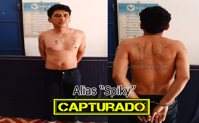 El Salvador: a pandillero de la MS13 alias "Spiky" anteriormente detenido por el delito de violación