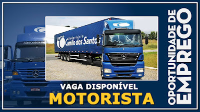 Transportadora Camilo dos Santos abre vagas para motorista entregador