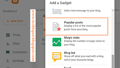 Customize Popular Posts gadget to Blogger 2