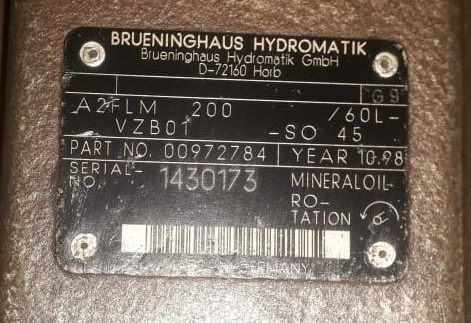 BRUENINGHAUS A2FLM200 HYDRAULIC MOTOR