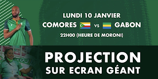 CAN 2021 : Comores vs Gabon diffusé sur écran géant dans trois villes aux Comores