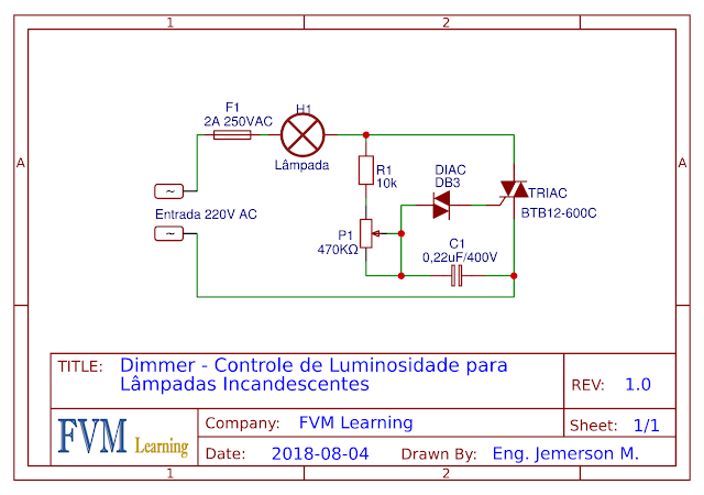 Circuito Dimmer: Controle de Luminosidade para Lâmpadas Incandescentes - fvml