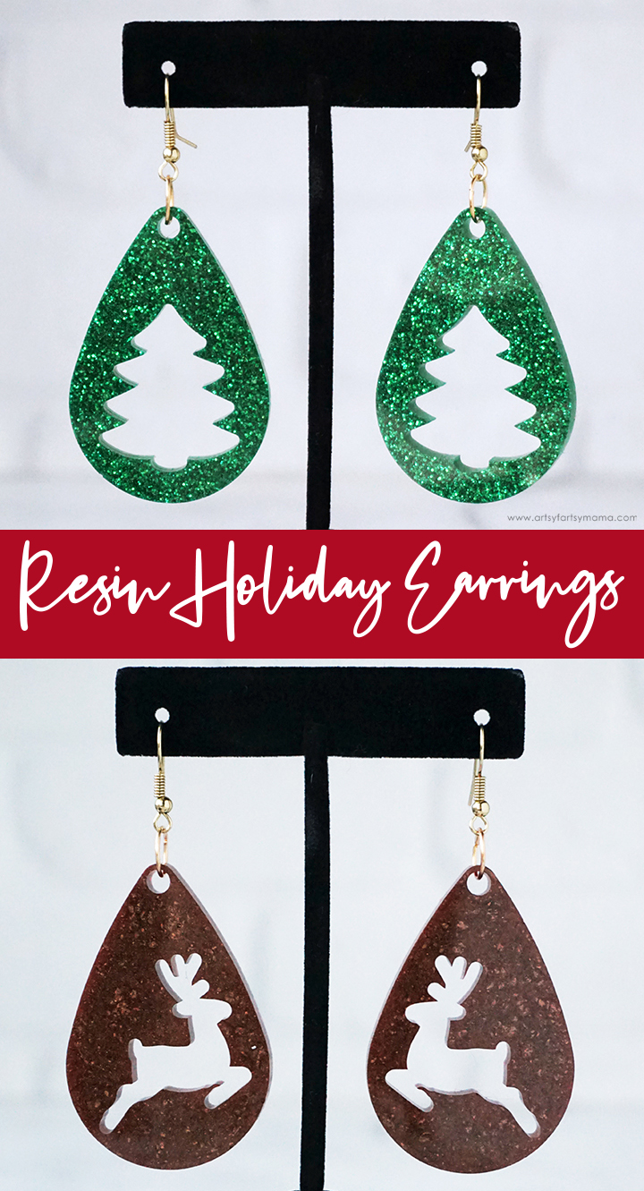 Resin Holiday Earrings