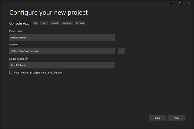 Reading RSS Feeds with .NET Core Console App - Step-2