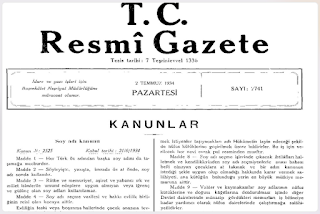 Madde 4:  Soyadı seçme vvazifesi ve hakkı evlilik birliğinin reisi kocaya aittir.