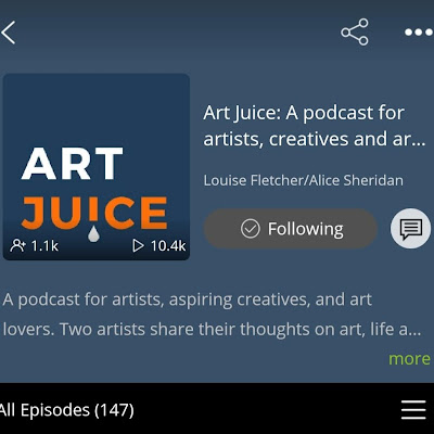 Screenshot of Art Juice on Beanpod app.  © 2021 Christy Sheeler Artist