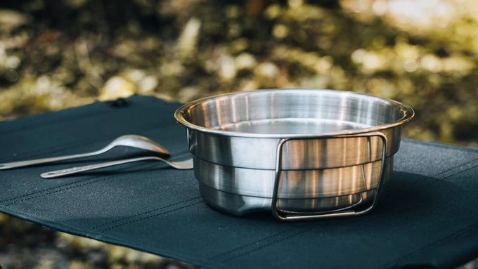SimpleReal｜First Collapsible Stainless Steel Cookware Ever  1L volume, only 3cm thin. Fold tiny to fit anywhere! Sturdy, versatile and toxin-free. Go