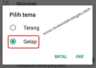 mode gelap wa tanpa aplikasi