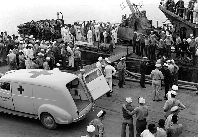 USS Hammann survivors arrive at Pearl Harbor, 9 June 1942 worldwartwo.filminspector.com