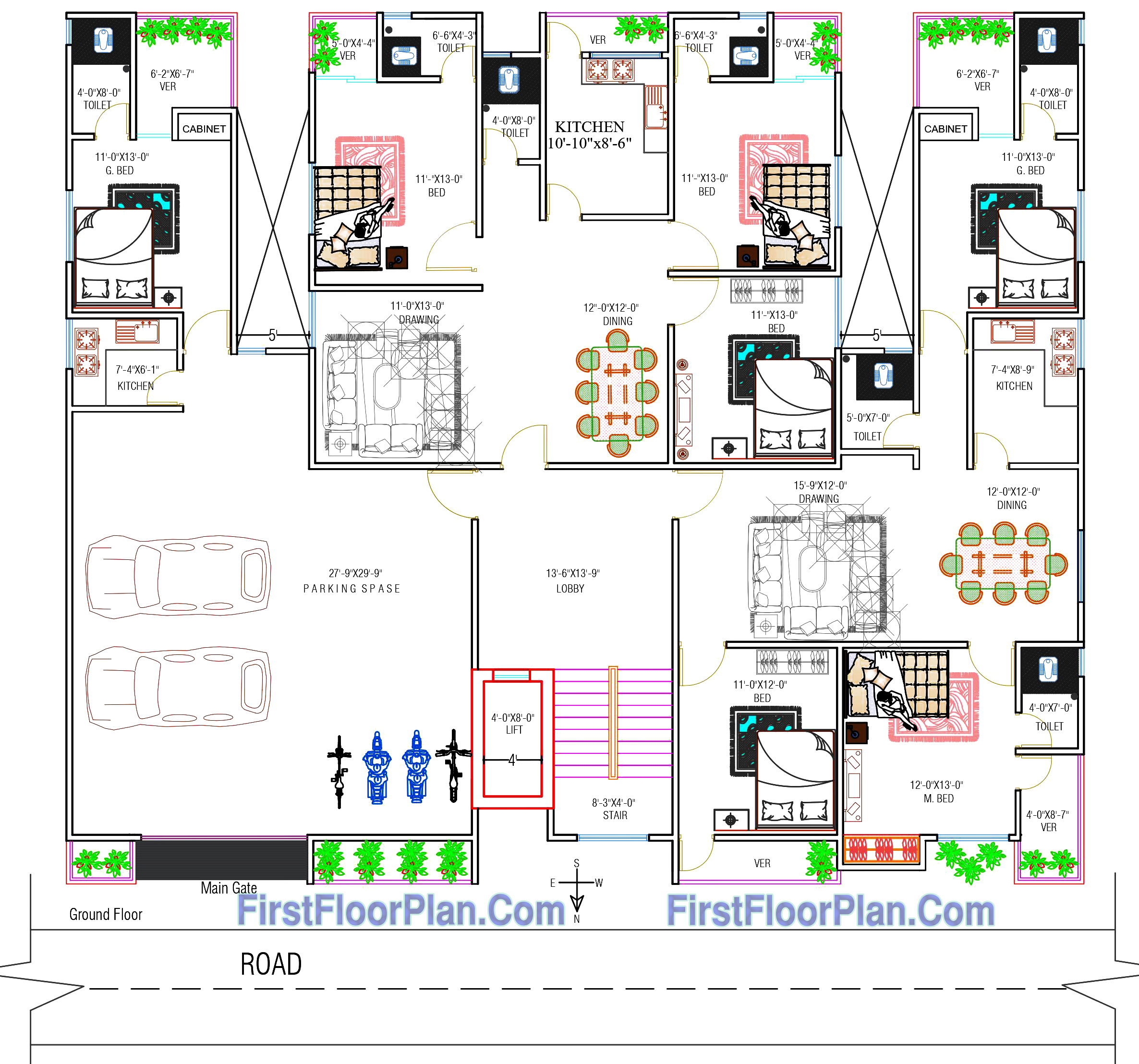 Apartment Floor Plans 5000 to 6500 Square Feet