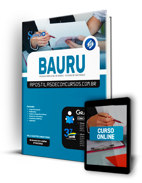 Apostila Concurso Câmara de Bauru SP 2022 PDF e Impressa