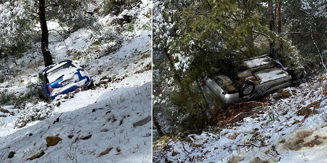 Sown fall causes accidents in North Cyprus