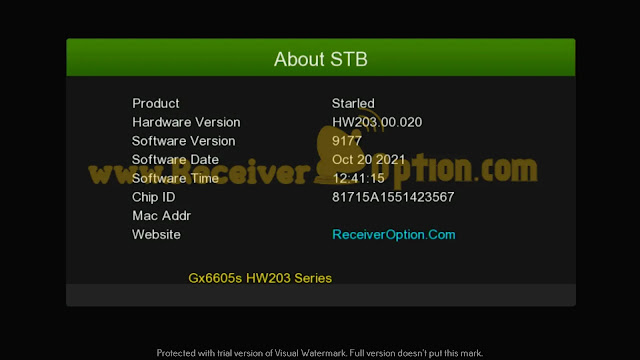 STARLED SRT SRL-2021 CA SPIDER GX6605S NEW SOFTWARE OCTOBER 20 2021