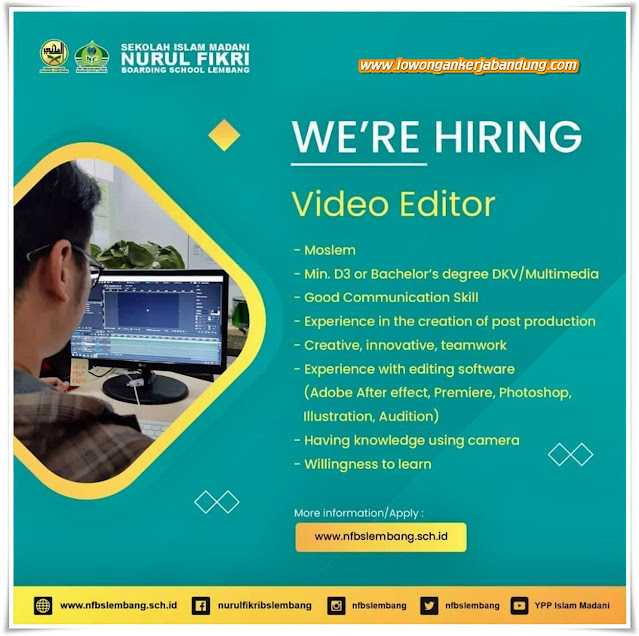 Loker Bandung Staff Video Editor NFBS Lembang