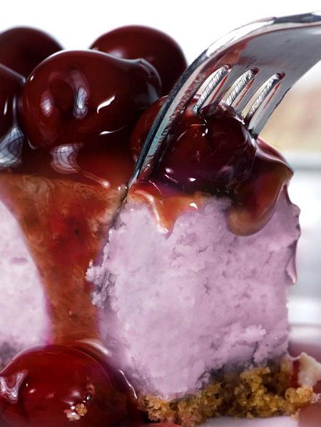 Cheesecake Inspired Black Cherry Yogurt and Granola Pie