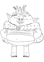 King Gristle Jr.- Trolls coloring page