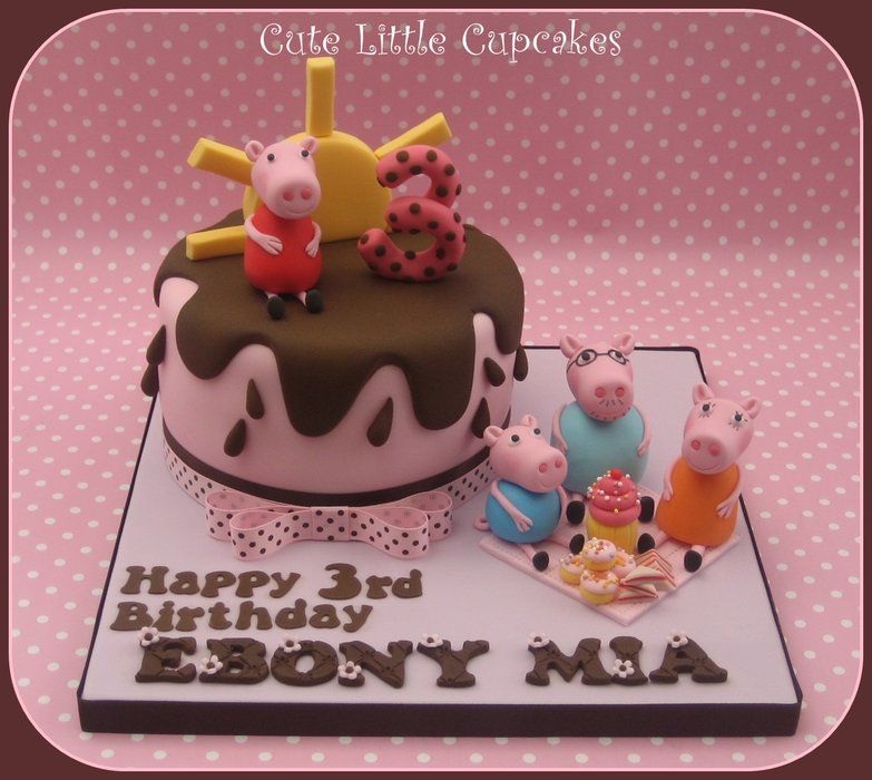 peppa pig birthday cake