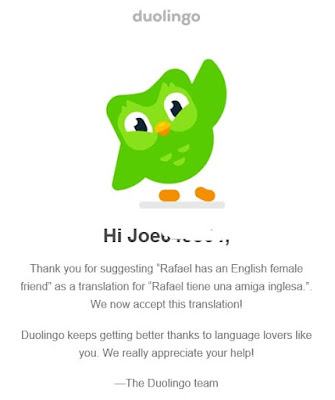 Email from duolingo