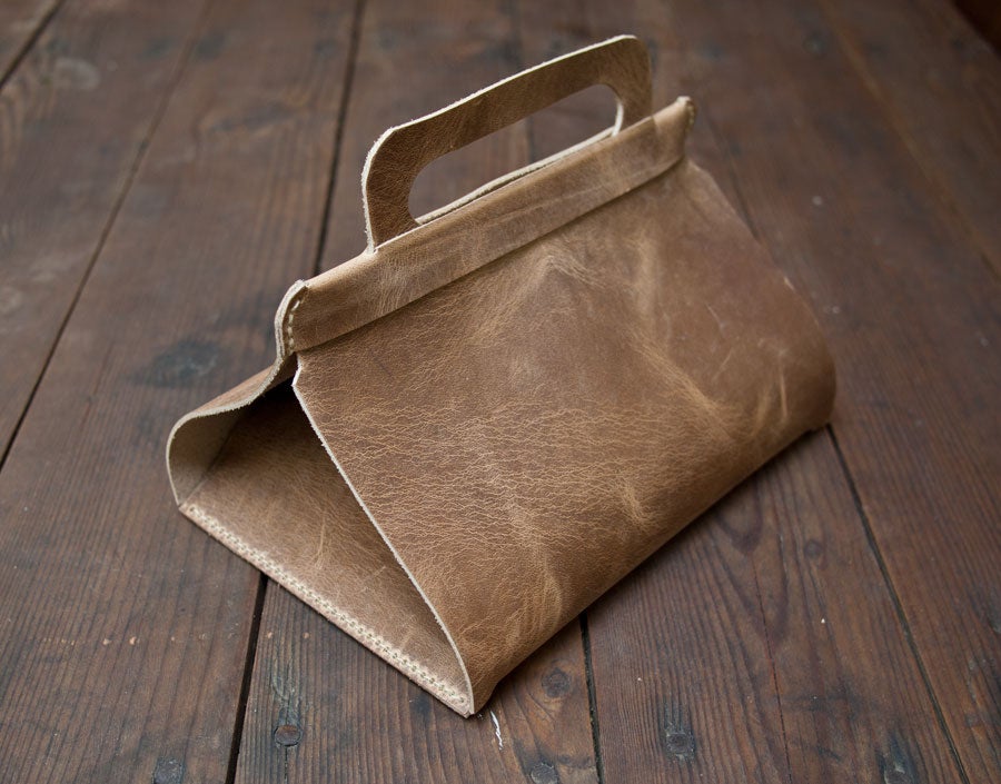 DIY Leather Lunch Bag Tutorial