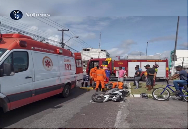 Mulher grávida é atropelada por moto em Nossa Senhora do Socorro