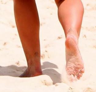 Pé na areia