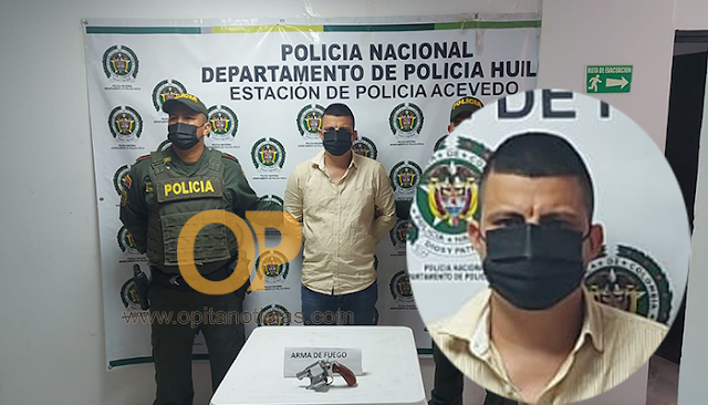 Lo capturaron en Acevedo con un revolver.