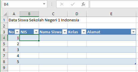 Membuat Dan Format Tabel Secara Professional