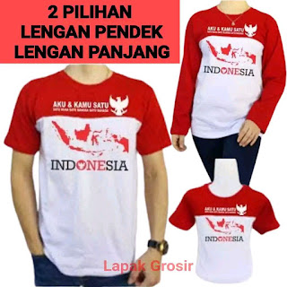 Cek kaos merah putih 17 agustusan pria dewasa di Shopee