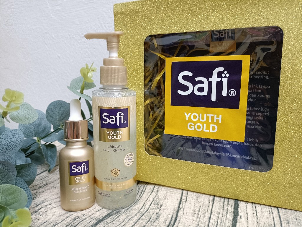 Rangkaian Safi Youth Gold Lifting Golden C Duo Serum Membantu Menganjalkan dan Masalah Double Chin Kulit Wajah