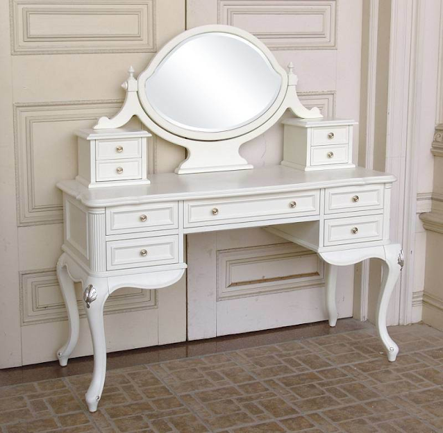 white dressing table mirror