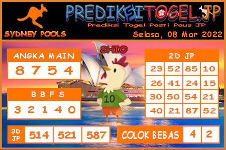 Prediksi Togel Sidney JP Selasa 08 Maret 2022