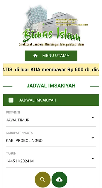 Jadwal Imsakiyah Ramadan 1445 H/2024 M Kabupaten Probolinggo Provinsi Jawa Timur