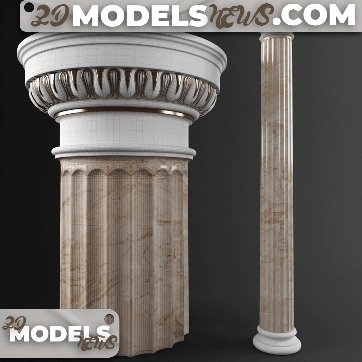 Decorative Plaster Model Column A1 1