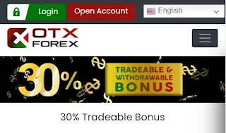 Bonus Deposit OTXFOREX 30% - Tradable Bonus