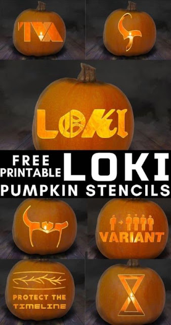 Free Loki Pumpkin carving stencils