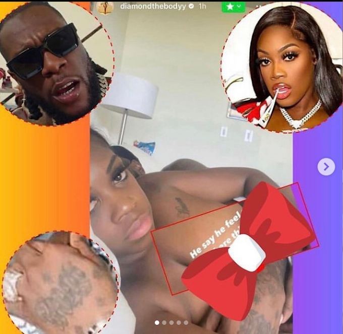 Jamaican Rapper, Diamond TheBody Leaks NV.de Photo of Her in Bed With Burna Boy (Photos/video)