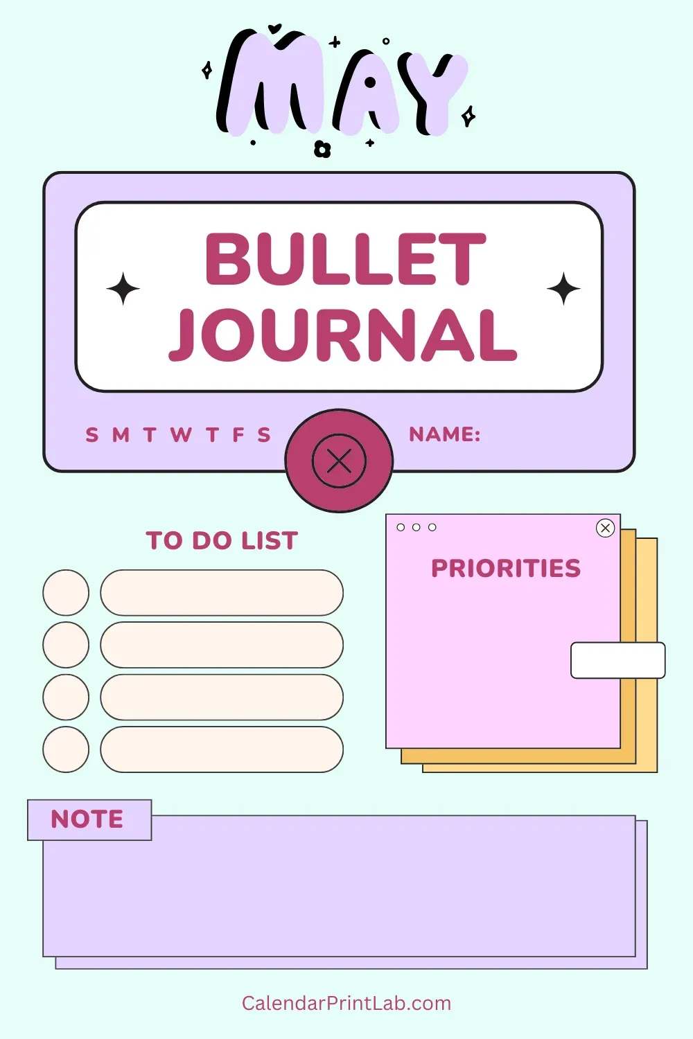 May To Do List Bullet Journal