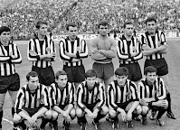 F. K. PARTIZAN DE BELGRADO. Temporada 1965-66. Hasanagić, Pirmajer, Mihajlović, Šoškić, Vasović y Rašović; Jusufi, Bečejac, Kovačević, Bajić y Galić. REAL MADRID C. F. 2 FK PARTIZAN 1 Miércoles 11/05/1966, 19:30 horas. XI Copa de Europa, final. Bruselas, Bélgica, estadio Heysel: 46.745 espectadores. GOLES: 0-1: 55’, Vasovic. 1-1: 70’, Amancio. 2-1: 76’, Serena.