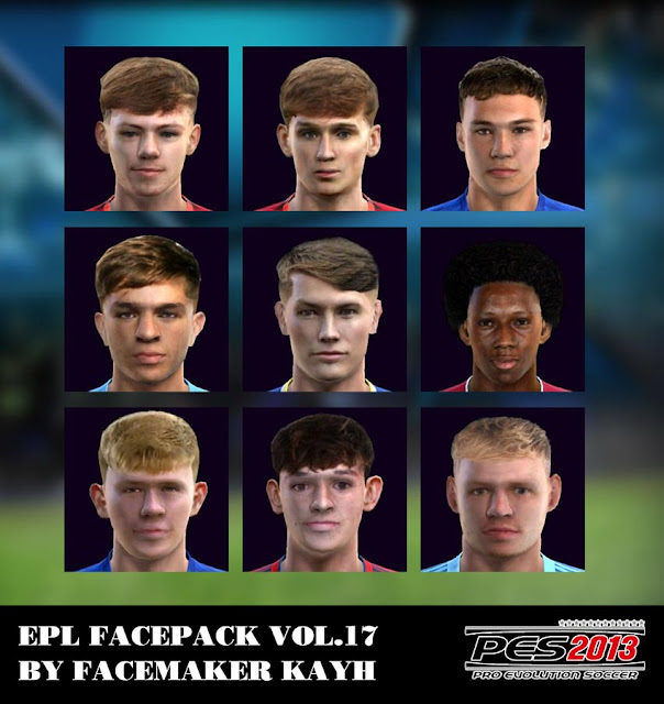Premier League Facepack Vol.17 For PES 2013