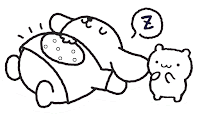 Pompompurin sleeps coloring page