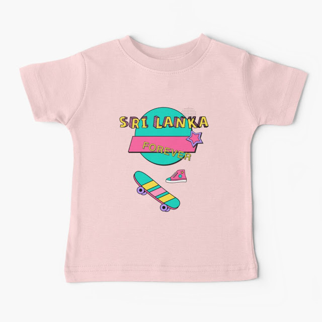 Sri Lanka - Retro Style Baby T shirt